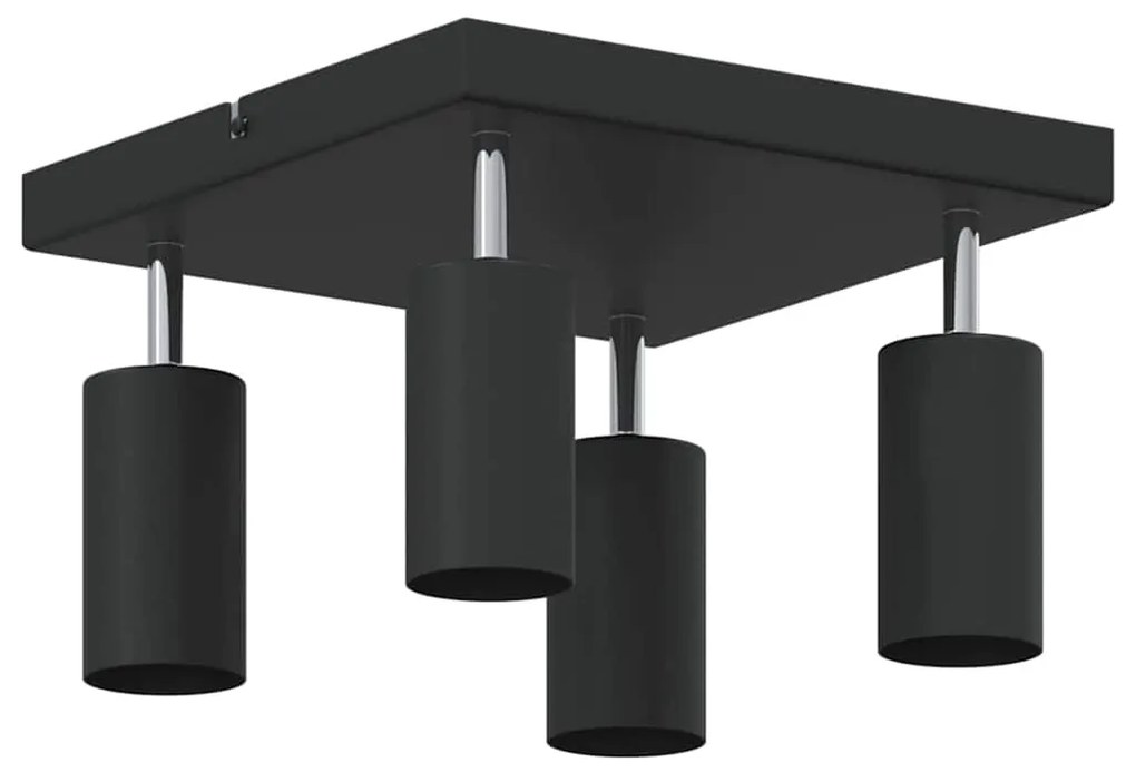 Spotlight de Teto 4 Vias Ajustável Preto GU10