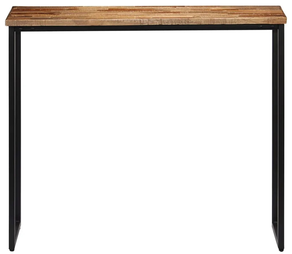 Mesa consola em teca reciclada maciça 90x30x76 cm