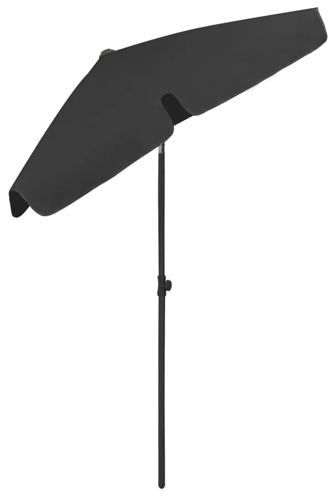 Guarda-sol de praia 180x120 cm preto