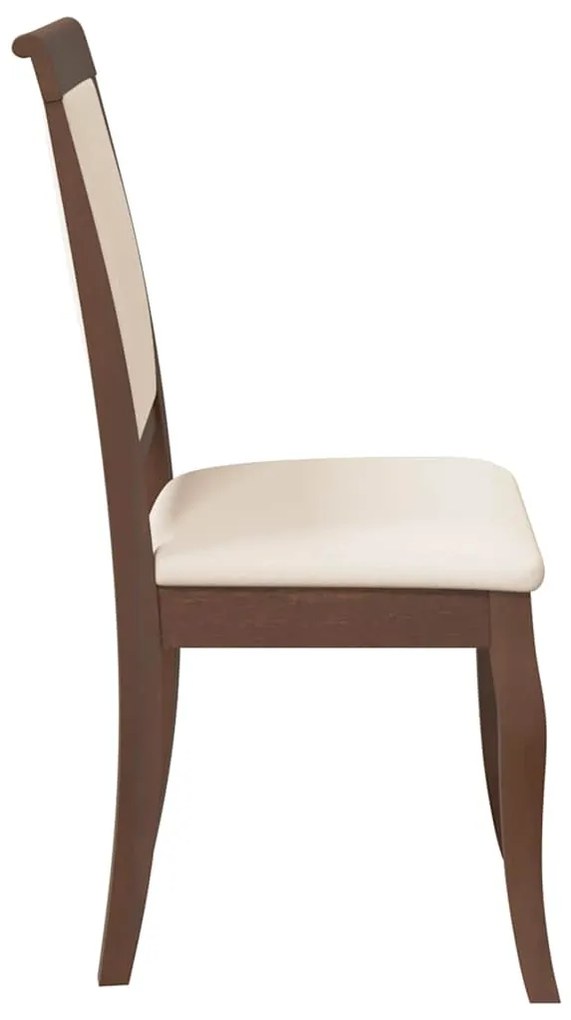Cadeiras de jantar com almofadões 2 pcs madeira maciça castanho