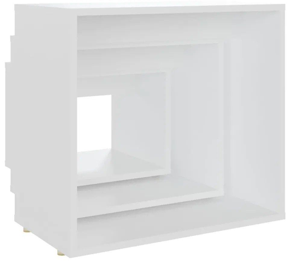 Mesas de encastrar 3 pcs contraplacado branco