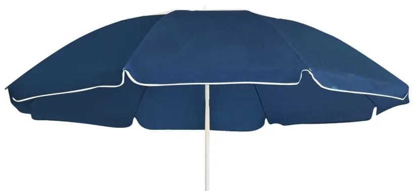 Guarda-sol de jardim com poste de aço 180 cm azul