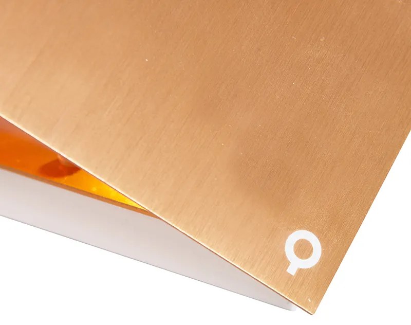 Candeeiro de parede moderno cobre - Cube Design,Moderno