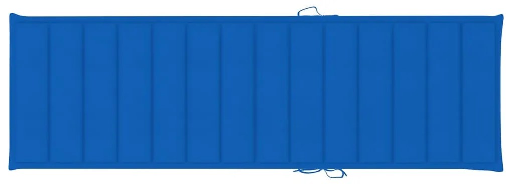 Espreguiçadeira dupla c/ almofadões azul real pinho impregnado