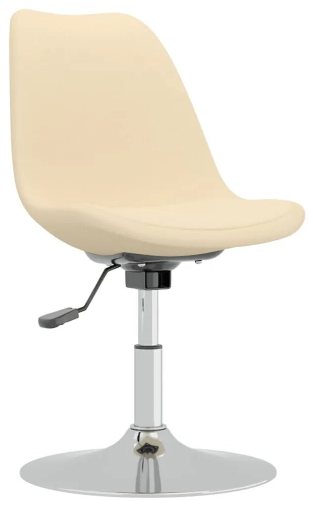 Cadeiras de jantar giratórias 4 pcs tecido cor creme