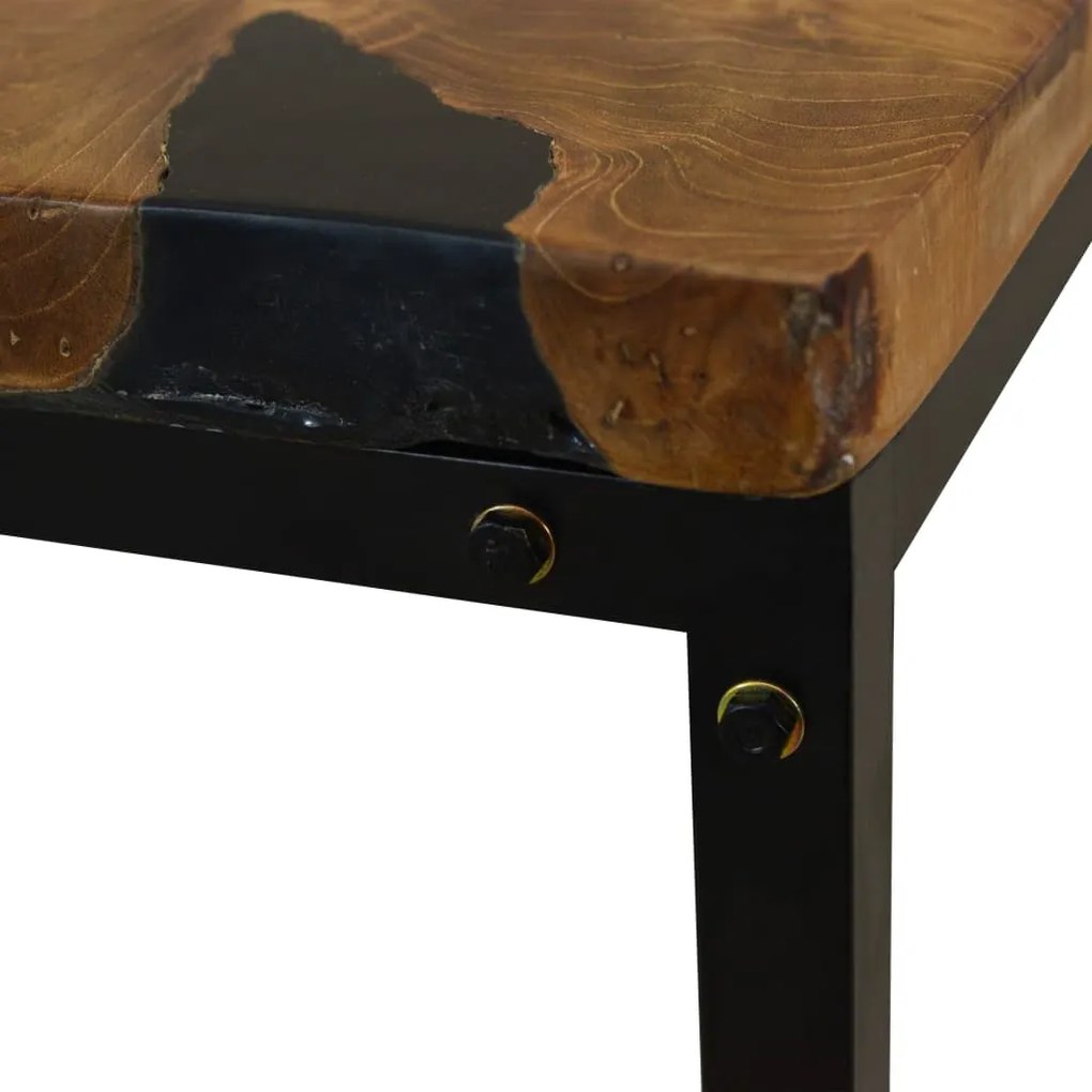 Mesa de centro em resina de teca 110x60x40 cm