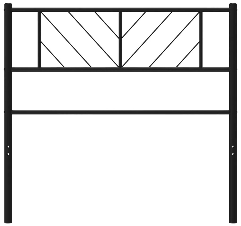 Cabeceira de cama 90 cm metal preto