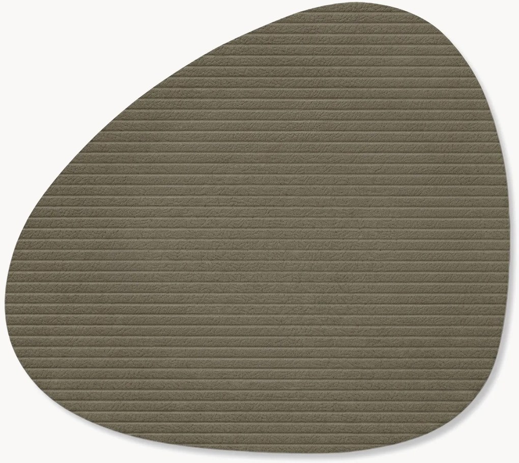 Bases para copos assimétricas artesanais em couro Curve, conjunto de 4