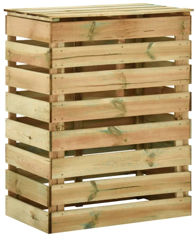 Caixa de compostagem ripada 2 pcs 80x50x100cm pinho impregnado