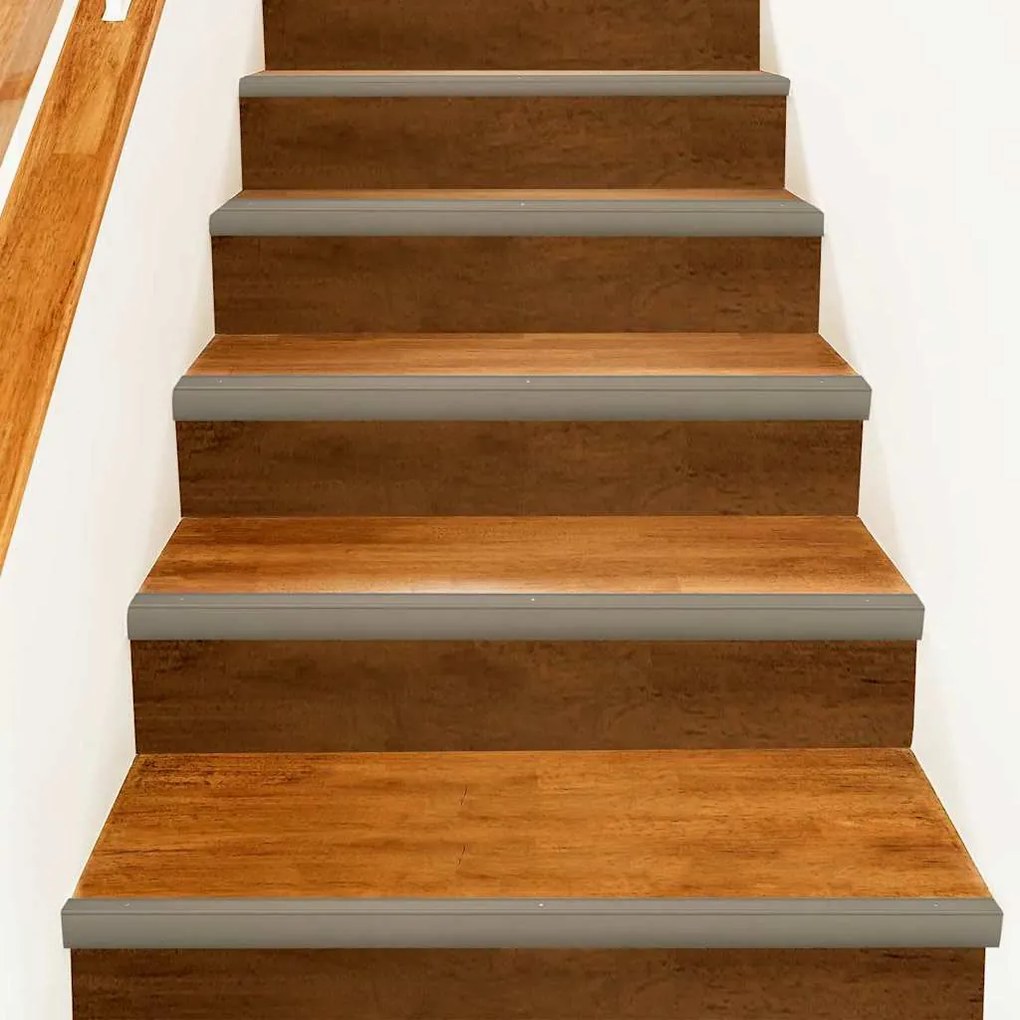 vidaXL Perfis para degraus 30 pcs champanhe 67 x 3.5 x 3 cm Alumínio