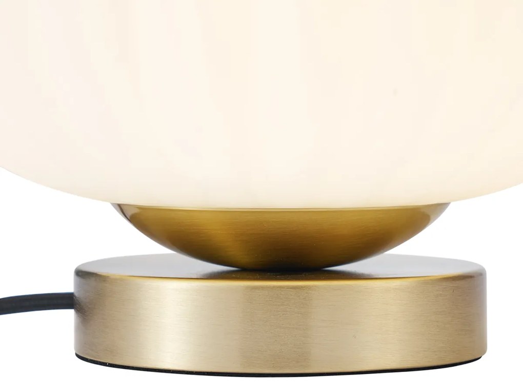Candeeiro de Mesa Design Latão com Vidro Opal - Mochi Design