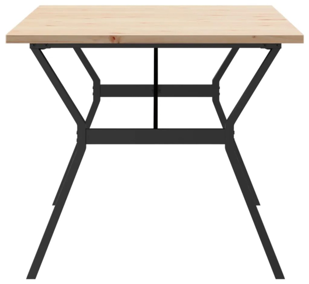 Mesa de jantar estrutura em Y 180x90x75,5cm pinho/aço