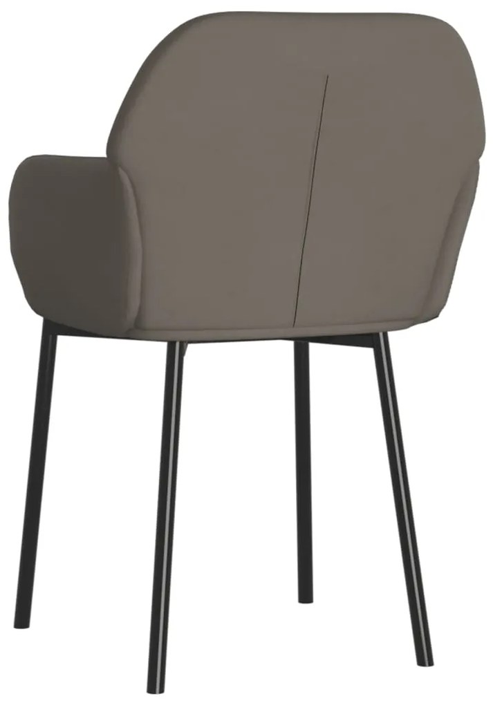 Cadeiras de jantar 2 pcs veludo cinzento-escuro