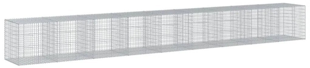 Cesto gabião com cobertura 900x100x100 cm ferro galvanizado