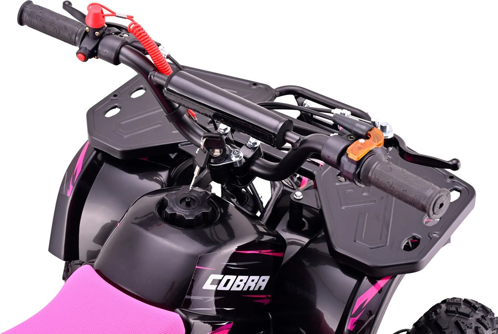 Mini Moto Infantil para crianças 5 a 9/10 anos Gasolina 50 CC Beneo Motors Cobra com limitador de velocidade Rosa