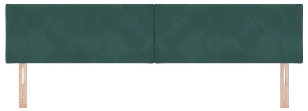 Cabeceira com design de blocos de diamante em verde escuro 200 cm de v