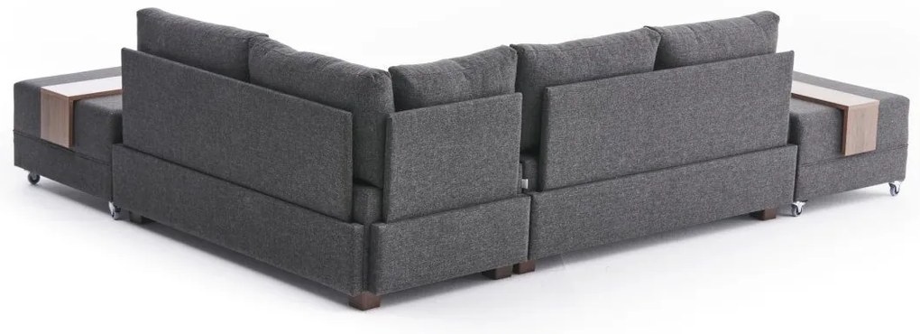 Sofá-cama de canto Fly – Antracite – 210 x 280 cm