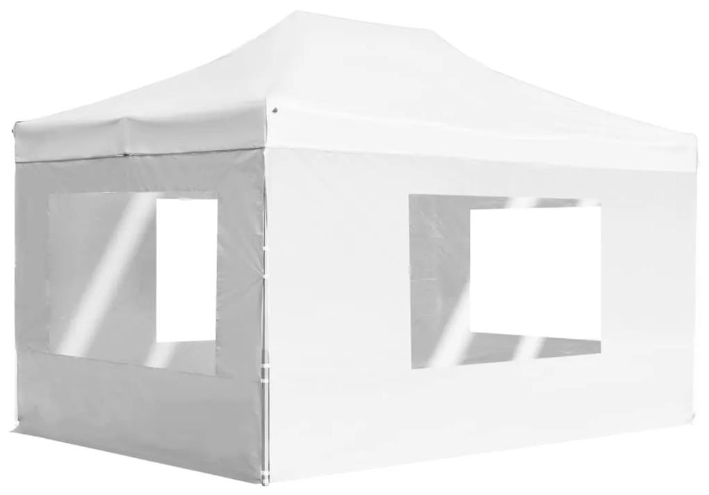 45500 vidaXL Tenda dobrável profissional com paredes alumínio 4,5x3m branco