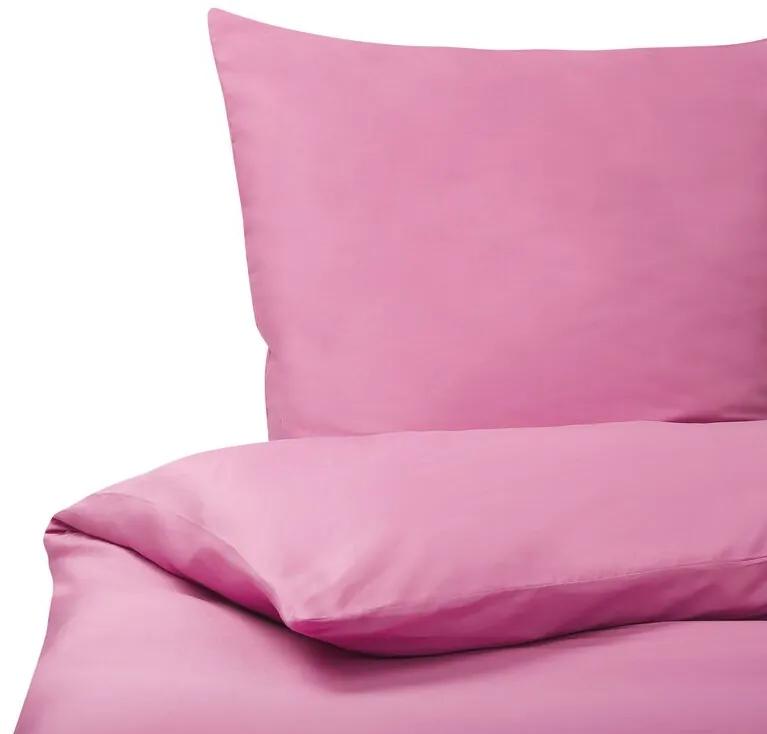 Conjunto de capas de edredão em algodão acetinado rosa 155 x 220 cm HARMONRIDGE Beliani