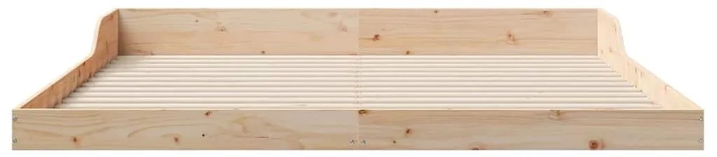 Estrutura da Cama Castanho 180 x 220 cm Madeira de pinho maciça