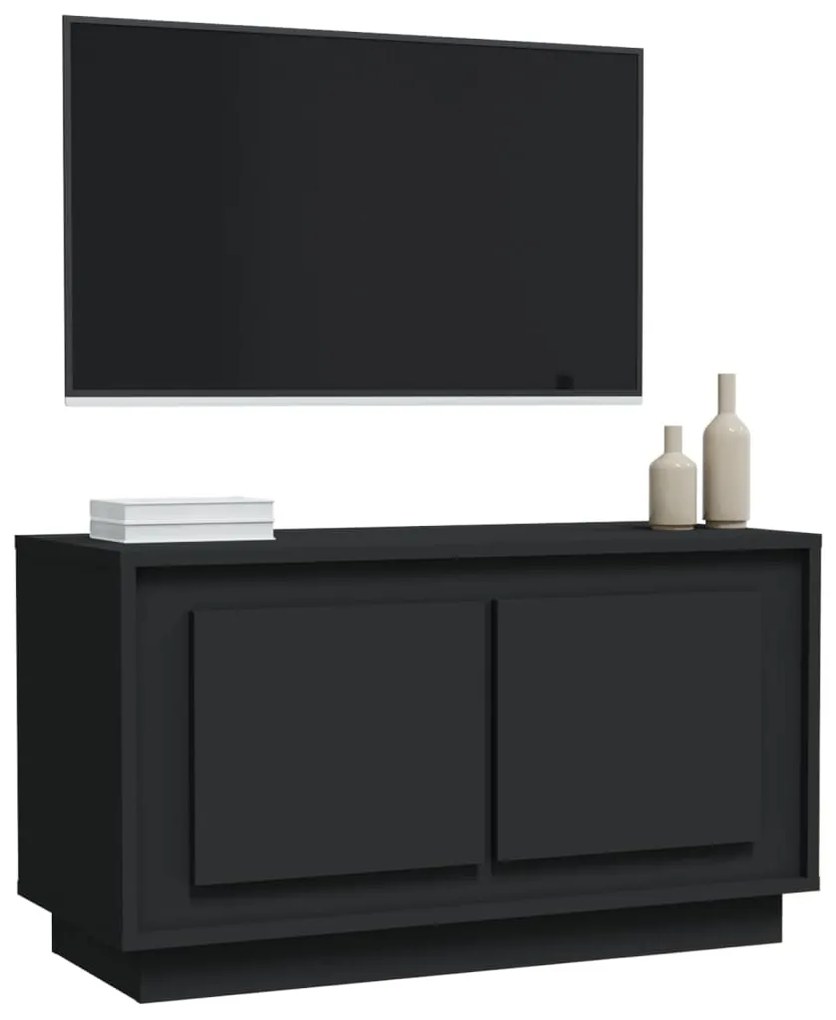 Móvel de TV 80x35x45 cm derivados de madeira preto