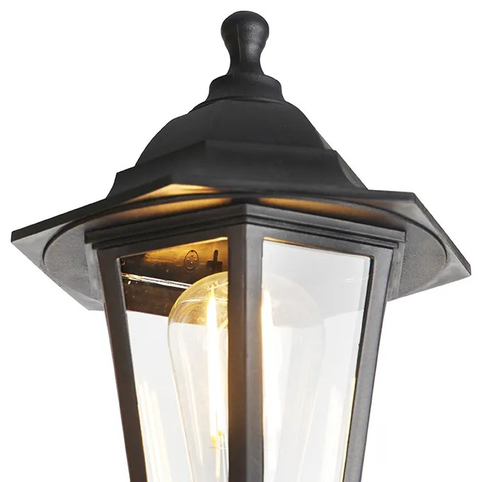 LED Lanterna inteligente de exterior preta 3 luzes incl. Wifi ST64 - New Haven Clássico / Antigo