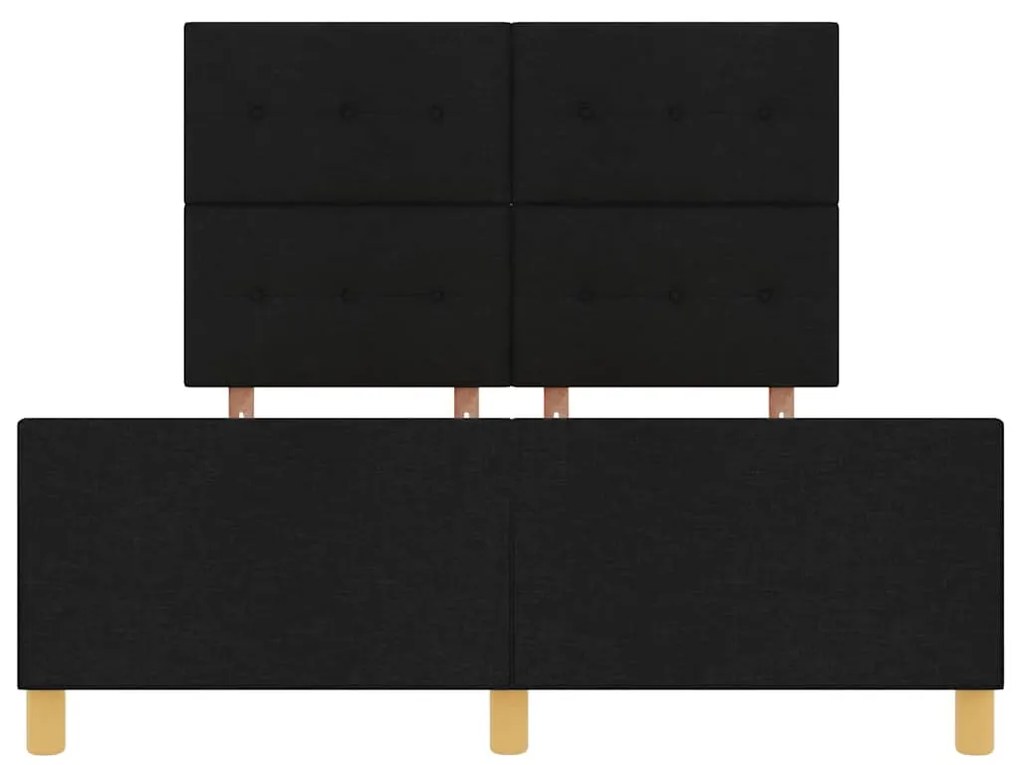 Cama vidaXL Preta 160x200 cm em Tecido