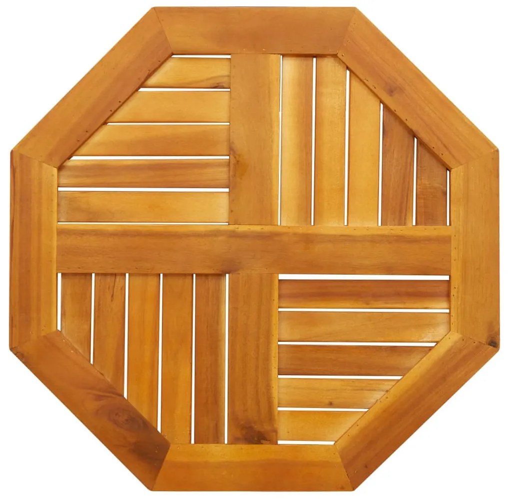 Tampo de mesa octogonal 60x60x2 cm madeira de acácia maciça