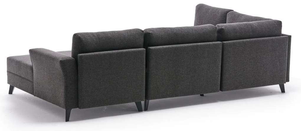 Sofá-Cama de Canto Eris – Antracite – 300x78x202 cm