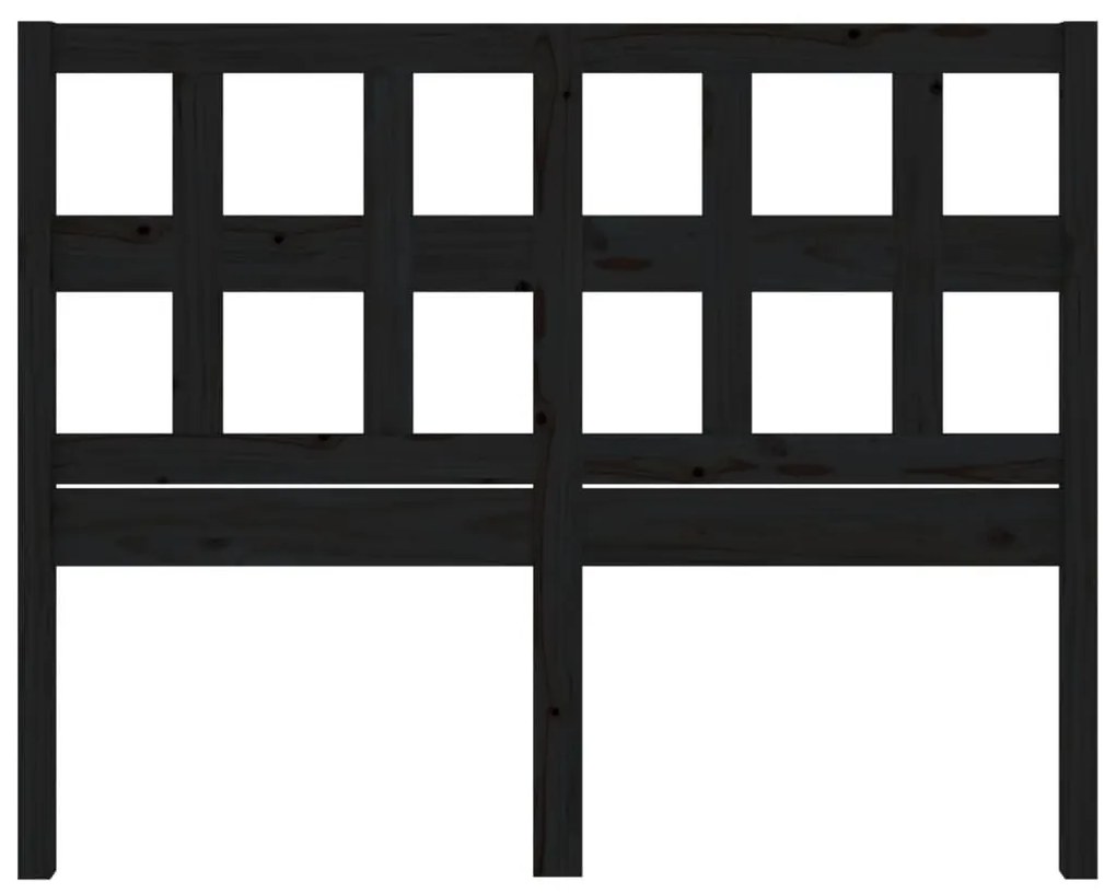 Cabeceira de cama 205,5x4x100 cm pinho maciço preto