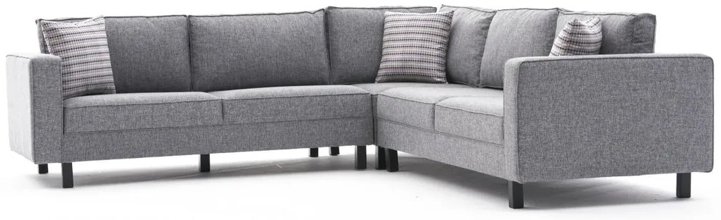 Sofá de Canto Kale – Cinzento – 258 cm x 83 cm x 258 cm