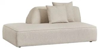 Divã Esquerdo Para Sofá Modular Estofado Cardea Bouclé Creme Bege - Sklum