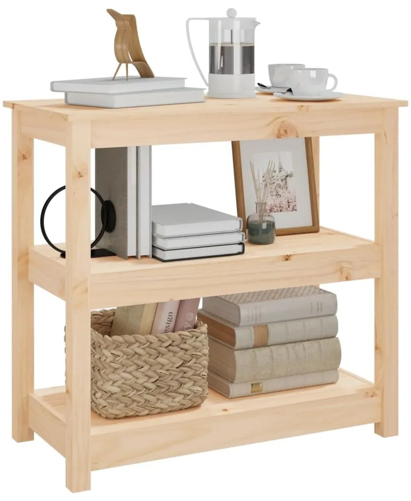 Mesa consola 80x40x74 cm madeira de pinho maciço