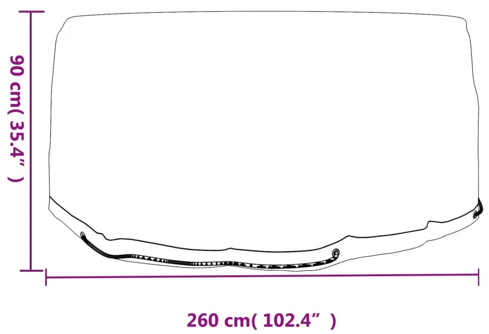 Capas p/ mobília de jardim 2 pcs c/ 10 ilhós Ø260x90 cm redondo