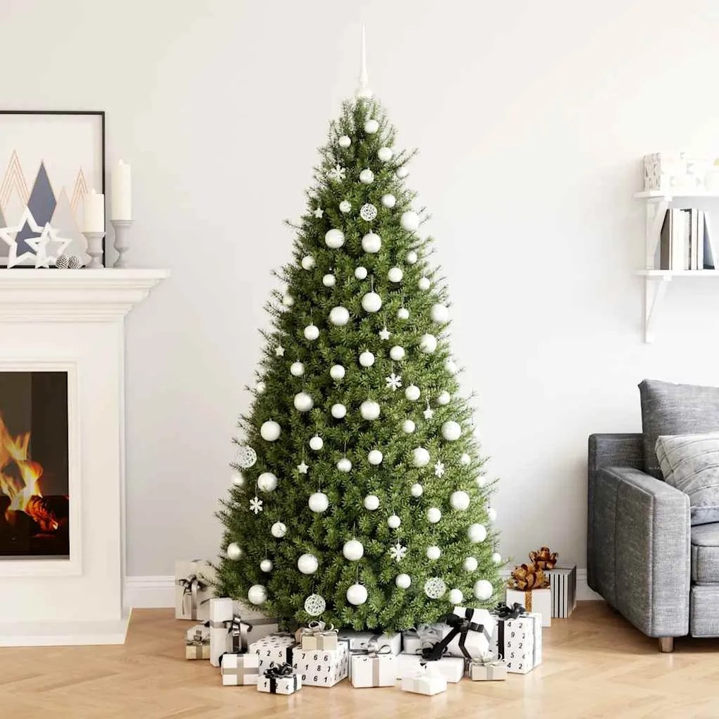 vidaXL 111 pcs conjunto de enfeites de Natal poliestireno branco