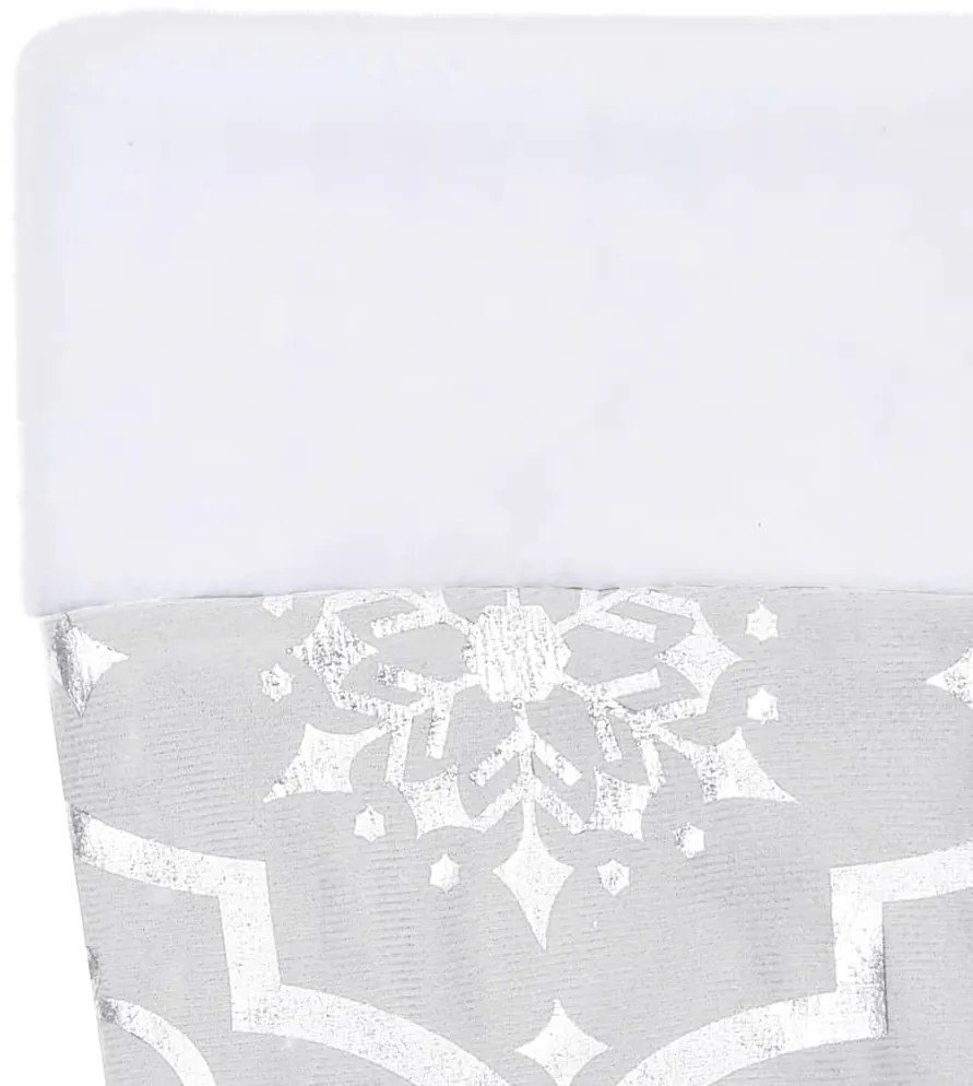 Saia de árvore de Natal luxuosa 150 cm com meia tecido branco
