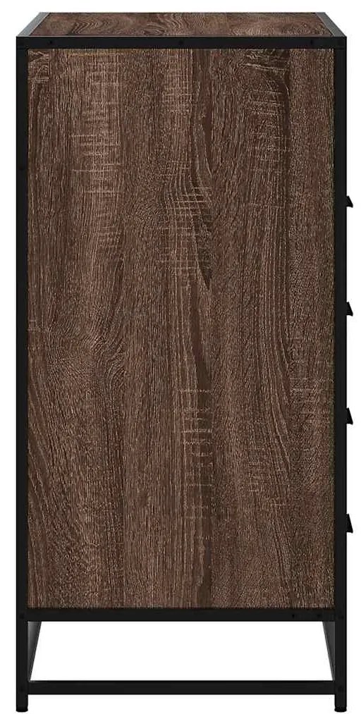 Cómoda com 1 Prateleira Aberta e 4 Gavetas - 70x41x83,5 cm - Madeira C