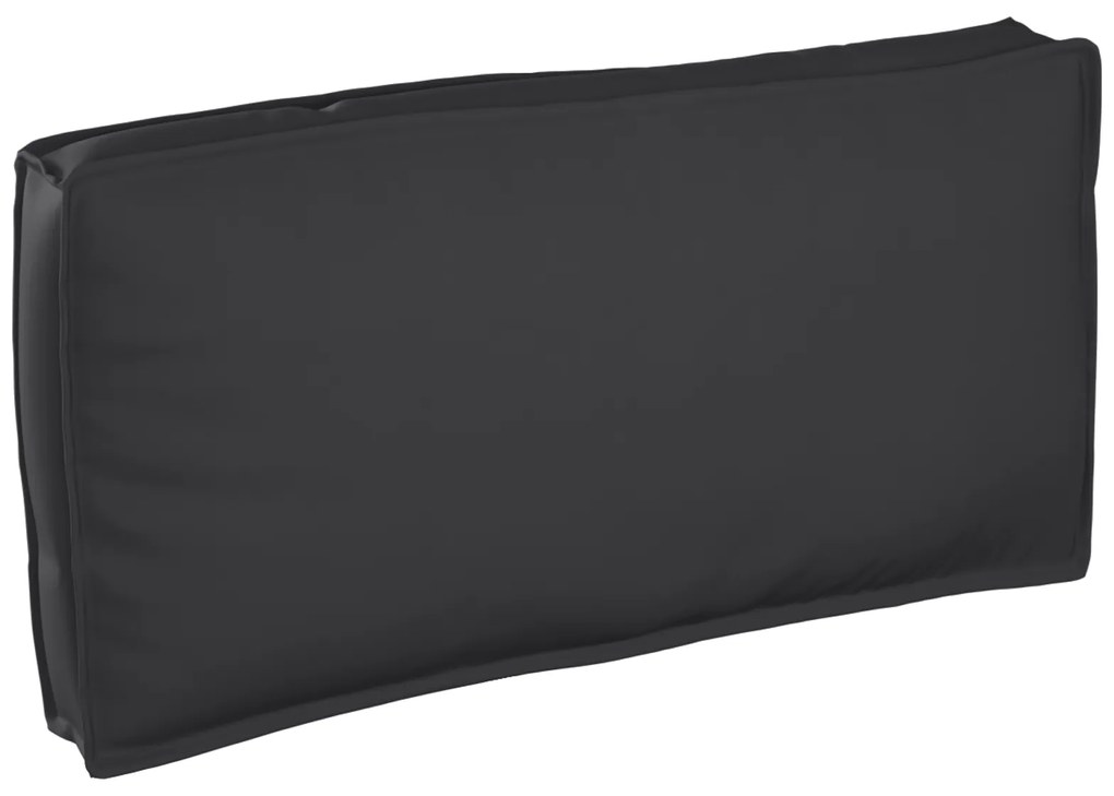 vidaXL Almofada de palete para assento / encosto Preto 120 x 60 x 12 cm