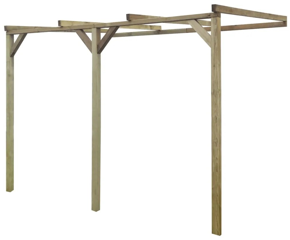 41709 vidaXL Pérgola inclinada 2x3x2,2 m madeira