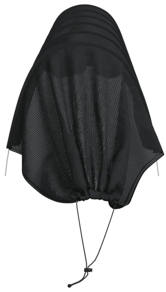 Túneis de rede 4 pcs aço e polietileno preto