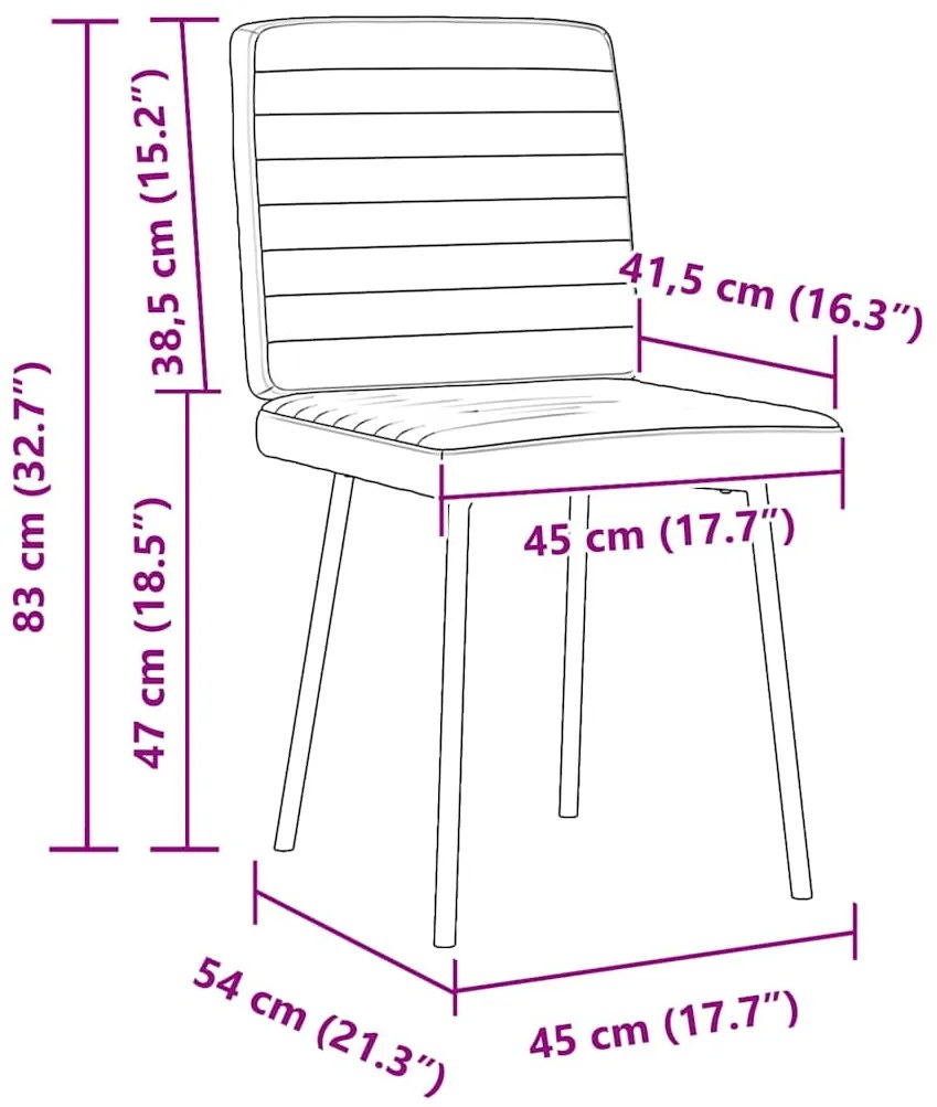 Cadeiras de jantar 2 pcs veludo rosa