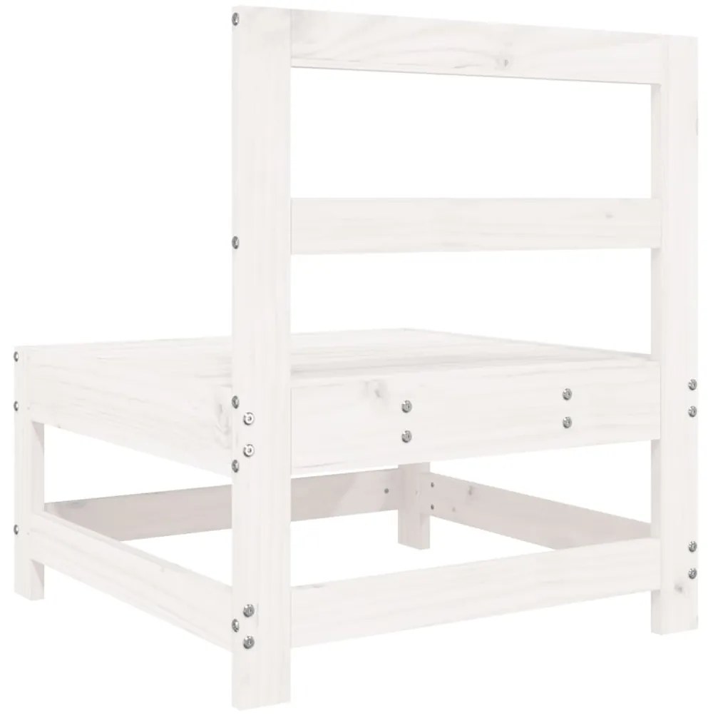 Sofás de centro para jardim 2 pcs madeira pinho maciça branco
