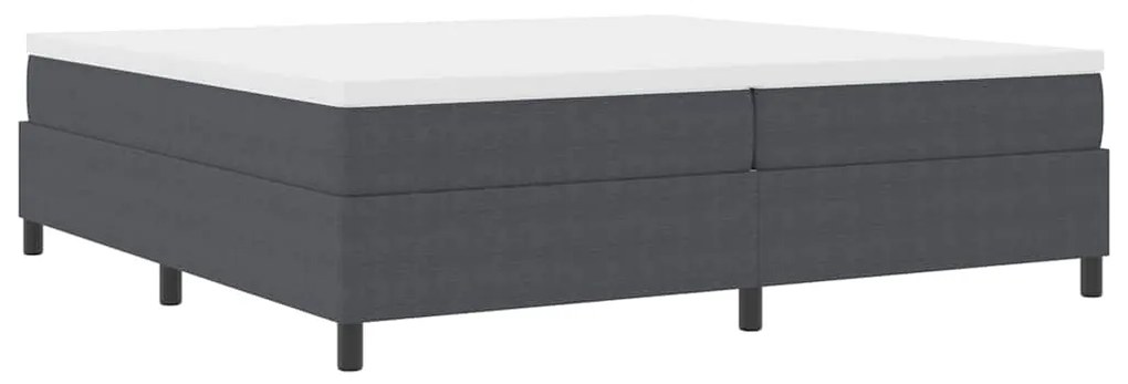Cama Box Spring vidaXL Cinza Escuro 200x200 cm Tecido de Corduroy
