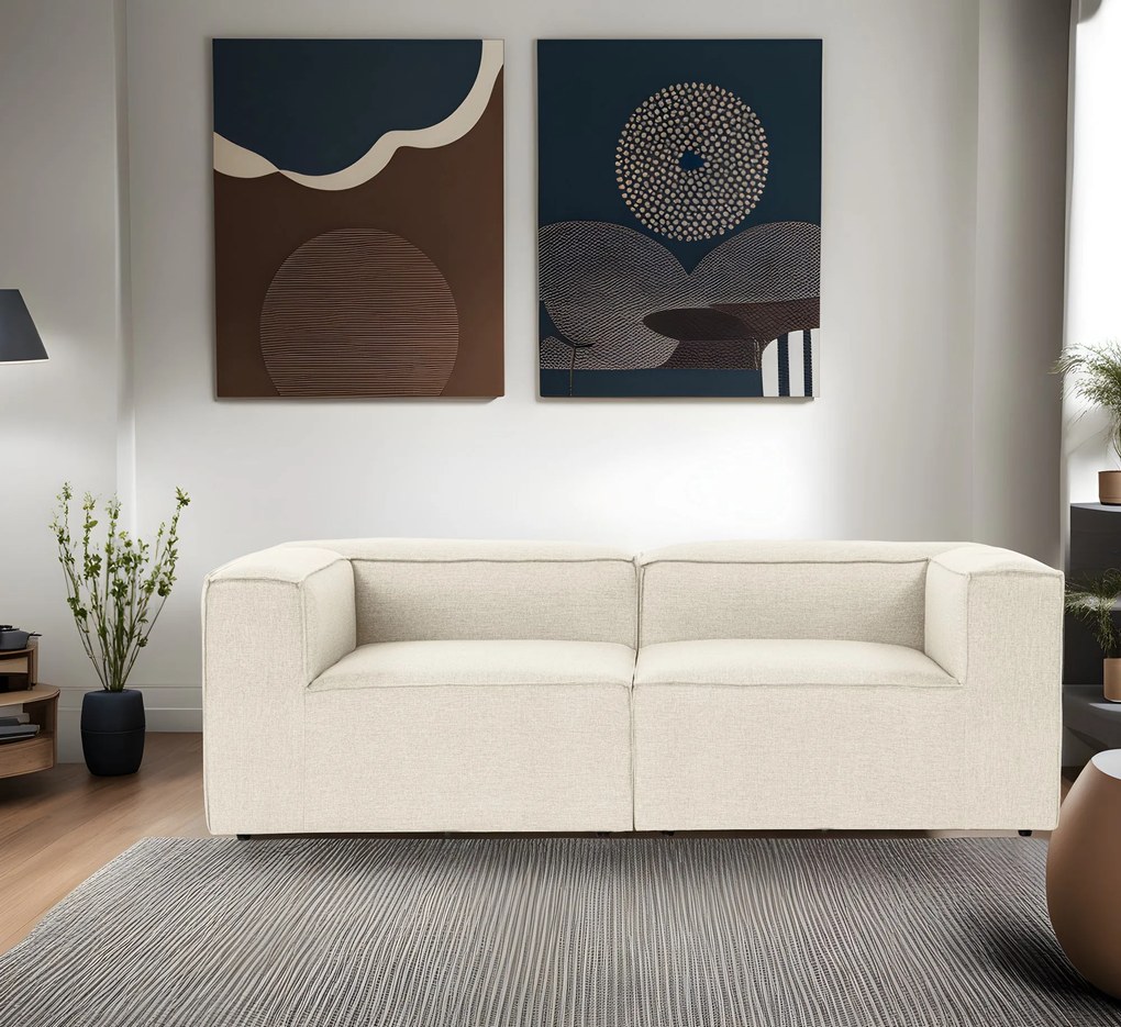 Sofá 2 Lugares Fora – Ecru – 214 cm x 66 cm x 105 cm
