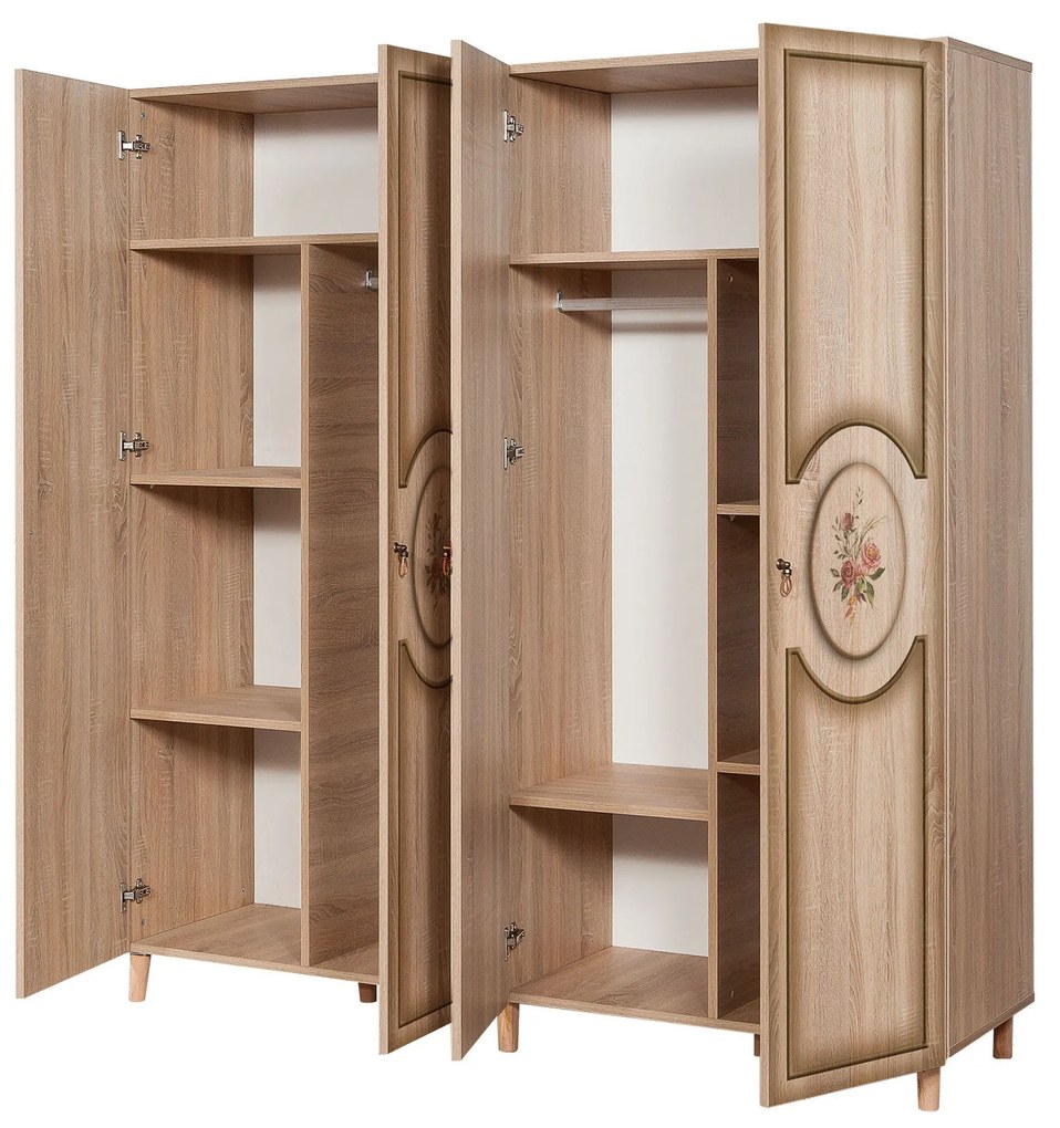 Roupeiro Imaj – Carvalho Sonoma – 180x192x52 cm