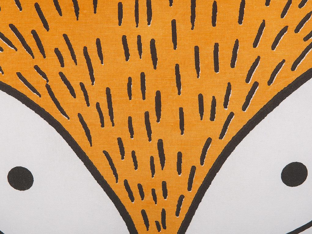 Almofada decorativa em forma de raposa laranja 50 x 40 cm VADODARA Beliani