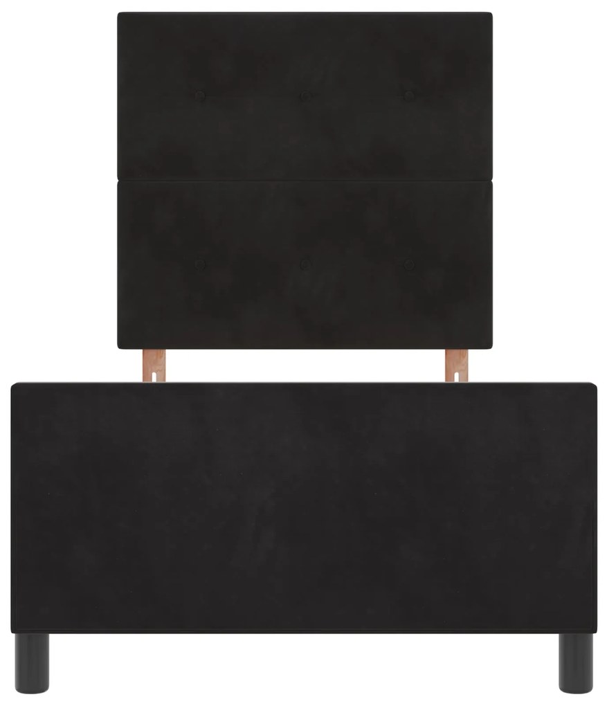 Cama vidaXL Preta 90x190 cm Veludo