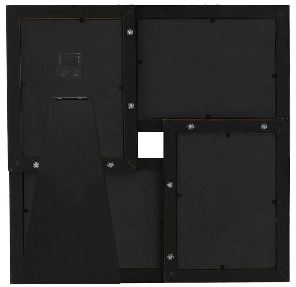 Moldura para 4x(10x15 cm) fotografias MDF preto