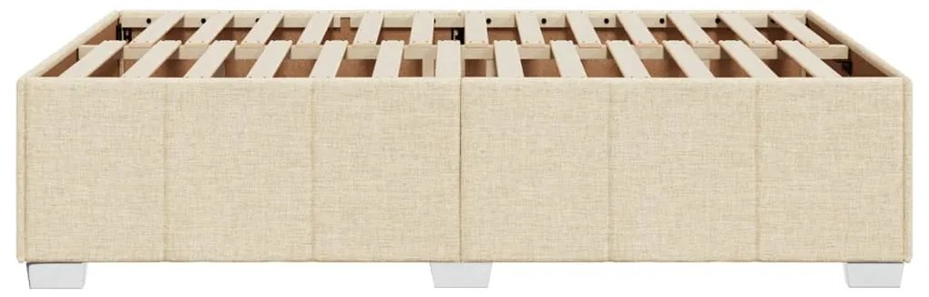 Estrutura de cama sem colchão 120x190 cm tecido creme