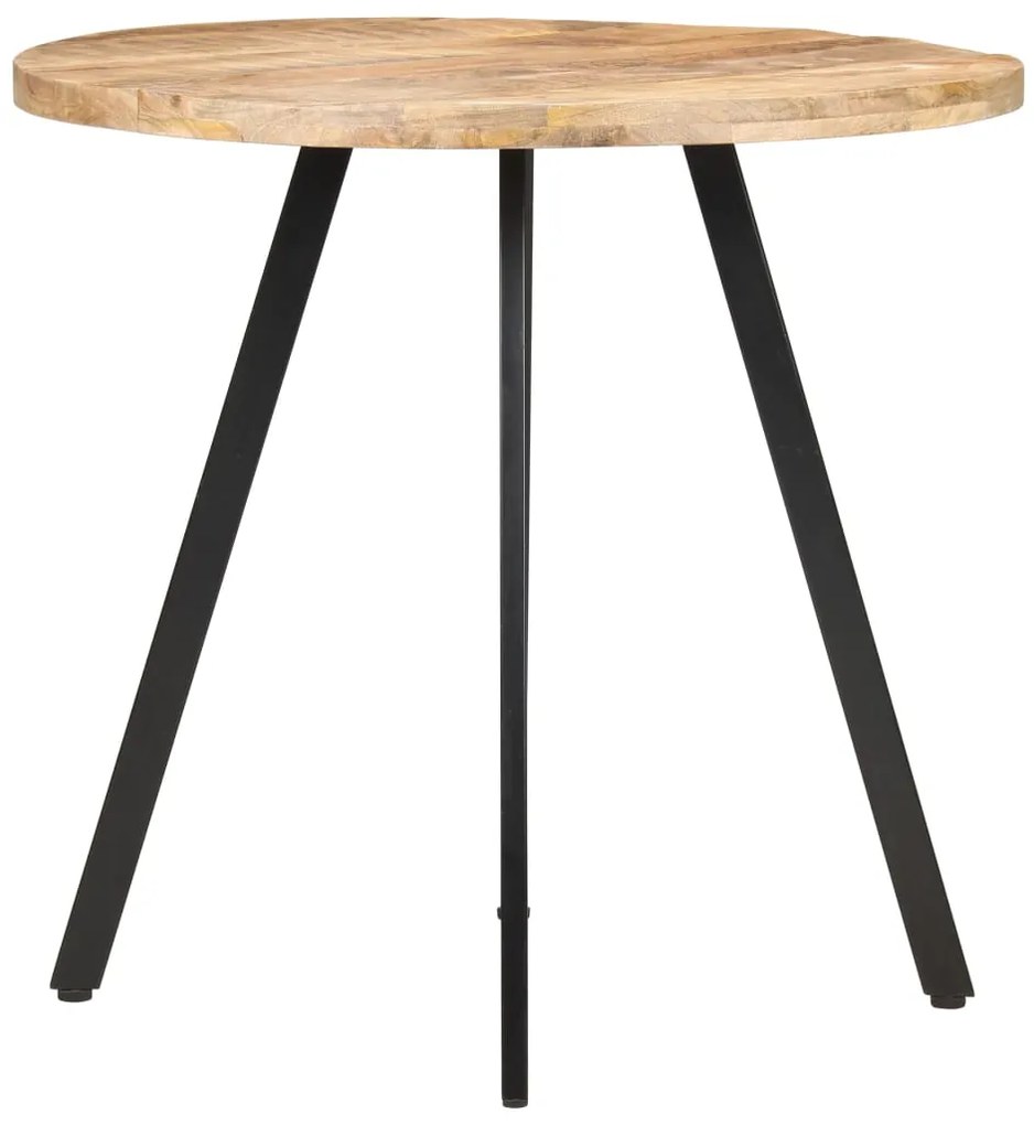 Mesa de jantar 80 cm madeira de mangueira áspera